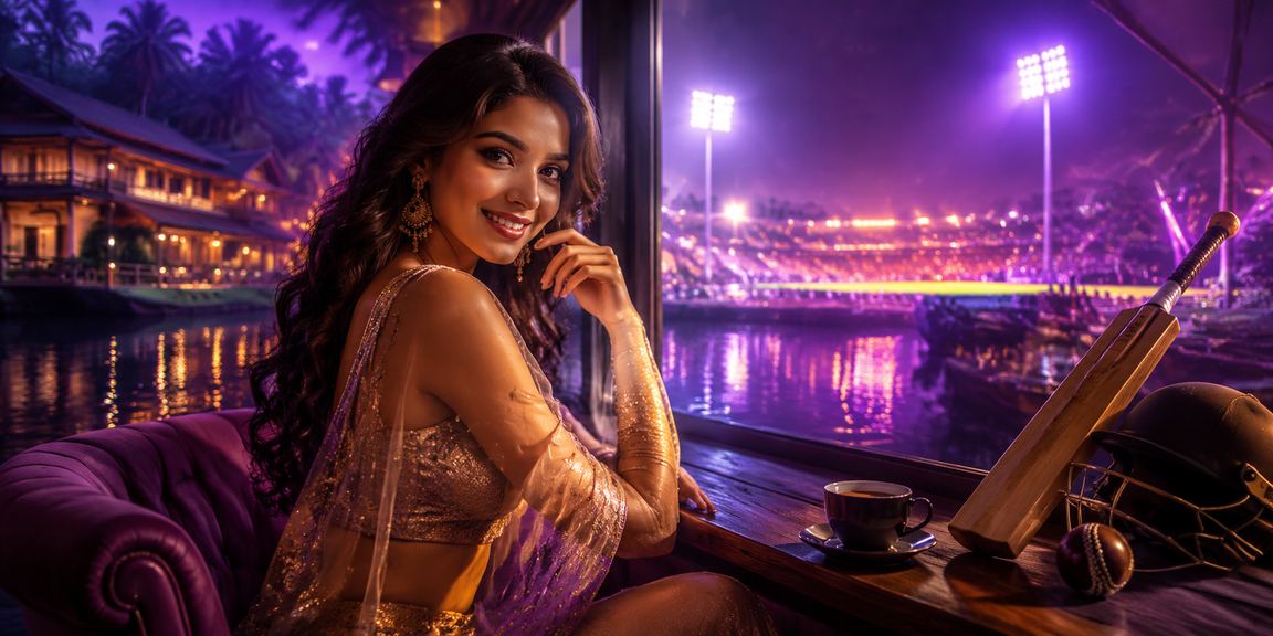 Cricket betting theme with Bollywood scene in Kerala